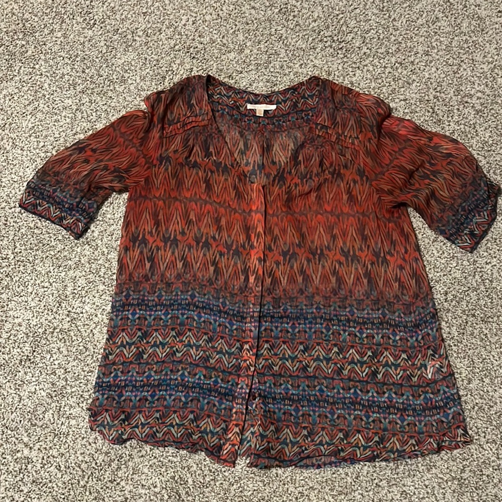 Skies are Blue Sheer Blouse
